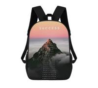 sinyumoney 17 Inch Children's School Backpack Success Mountain Teen Fashion Backpack Casual Backpack Boy Girl Teen School Bag 3D Printed Backpack