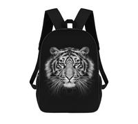 sinyumoney 17 Inch Children's School Backpack Wild Tiger Poster Teen Fashion Backpack Casual Backpack Boy Girl Teen School Bag 3D Printed Backpack