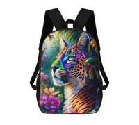 sinyumoney 17 Inch Colorful Amazon Jaguar Backpacks Kids School Backpack School Bag 3D Printed School Bag for Boys Elementary And Middle School Students
