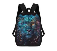 sinyumoney 17 Inch Colorful Leopard with Glasses Art Print -1 Backpack Kids School Backpack 3D Printed Fashion School Bag for Boys Elementary And Middle School Student