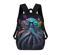 sinyumoney 17 Inch Colorful Octopus Art Print-11 Backpack, Children's Backpack, Student School Bag Bookbag Rucksack, 3D Printed for Boys Girls