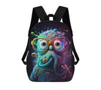 sinyumoney 17 Inch Colorful Octopus Art Print-15 Backpacks Kids School Backpack School Bag 3D Printed for Boys Elementary And Middle School Students
