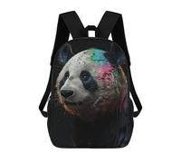 sinyumoney 17 Inch Colorful Panda School Backpack School Bags for Girls Boys Backpack with Pocket Fashion School Bag Kids Backpack