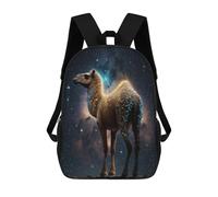 sinyumoney 17 Inch Cosmic Camel in Space Casual Daypack Backpacks for Girls Boys High College Knapsack Travel Laptop Rucksack College Bookbag