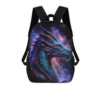 sinyumoney 17 Inch Cosmic Dragon Art Print-14 Backpack, Children's Backpack, Student School Bag Bookbag Rucksack, 3D Printed for Boys Girls
