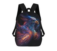 sinyumoney 17 Inch Cosmic Eagle Art Print-7 Backpacks Kids School Backpack School Bag 3D Printed for Boys Elementary And Middle School Students