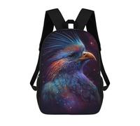 sinyumoney 17 Inch Cosmic Feathered Companion-3 Backpack, Children's Backpack, Student School Bag Bookbag Rucksack, 3D Printed for Boys Girls
