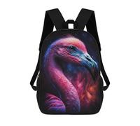 sinyumoney 17 Inch Cosmic Flamingo Art Print-10 Backpack 3D Printed Children's School Backpack for Kids High Capacity Travel Rucksacks Book Bags Kids School Bag Back Pack