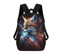 sinyumoney 17 Inch Cosmic Fox Astronaut Art Print-10 Backpack with Pocket 3D Printed Travel Rucksacks Book Bags Kids School Bag