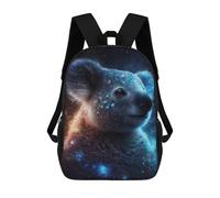sinyumoney 17 Inch Cosmic Koala Celestial Cute School Backpack School Bags for Girls Boys Backpack with Pocket Fashion School Bag Kids Backpack