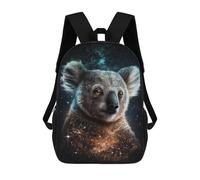 sinyumoney 17 Inch Cosmic Koala Portrait Backpacks Kids School Backpack School Bag 3D Printed for Boys Elementary And Middle School Students