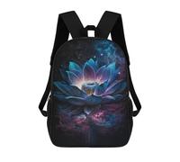 sinyumoney 17 Inch Cosmic Lotus Bloom-11 Backpack, Children's Backpack, Student School Bag Bookbag Rucksack, 3D Printed for Boys Girls