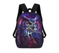 sinyumoney 17 Inch Cosmic Owl Art Print-13 Backpack, Children's Backpack, Student School Bag Bookbag Rucksack, 3D Printed for Boys Girls