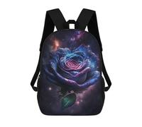 sinyumoney 17 Inch Cosmic Rose Fantasy Artwork-2 School Backpack School Bags for Girls Boys Backpack with Pocket Fashion School Bag Kids Backpack