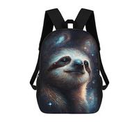 sinyumoney 17 Inch Cosmic Sloth Gazing Stars Backpack 3D Printed Children's School Backpack for Kids High Capacity Travel Rucksacks Book Bags Kids School Bag Back Pack