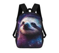 sinyumoney 17 Inch Cosmic Sloth Wall Art Print Backpack, Children's Backpack, Student School Bag Bookbag Rucksack, 3D Printed for Boys Girls