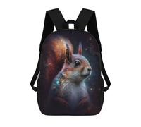 sinyumoney 17 Inch Cosmic Squirrel Art Print-11 Backpack, Children's Backpack, Student School Bag Bookbag Rucksack, 3D Printed for Boys Girls
