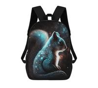 sinyumoney 17 Inch Cosmic Squirrel Art Print-15 Backpack Kids School Backpack 3D Printed Fashion School Bag for Boys Elementary And Middle School Student