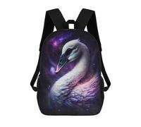 sinyumoney 17 Inch Cosmic Swan Art Print-14 Backpack 3D Printed Children's School Backpack for Kids High Capacity Travel Rucksacks Book Bags Kids School Bag Back Pack
