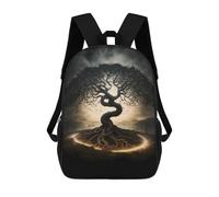 sinyumoney 17 Inch Cosmic Tree of Life Backpack 3D Printed Children's School Backpack for Kids High Capacity Travel Rucksacks Book Bags Kids School Bag Back Pack