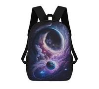 sinyumoney 17 Inch Cosmic Yin-Yang Art Print Backpacks Kids School Backpack School Bag 3D Printed for Boys Elementary And Middle School Students