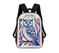 sinyumoney 17 Inch Cute National Park Owl Backpacks Kids School Backpack School Bag 3D Printed for Boys Elementary And Middle School Students
