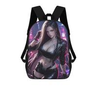 sinyumoney 17 Inch Cyber Anime Girl WAIFU Backpack, Children's Backpack, Student School Bag Bookbag Rucksack, 3D Printed for Boys Girls