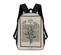 sinyumoney 17 Inch Daisy Flower Bouquet Mid Century Backpack Kids School Backpack 3D Printed Fashion School Bag for Boys Elementary And Middle School Student