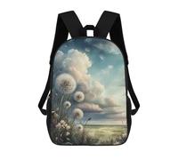 sinyumoney 17 Inch Dandelions in A Dreamy Landscape Backpack, Children's Backpack, Student School Bag Bookbag Rucksack, 3D Printed for Boys Girls