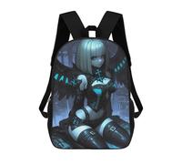 sinyumoney 17 Inch Dark Angel Anime Girl Gaming Backpack 3D Printed Children's School Backpack for Kids High Capacity Travel Rucksacks Book Bags Kids School Bag Back Pack