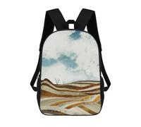 sinyumoney 17 Inch Desert Calm Backpack 3D Printed Children's School Backpack for Kids High Capacity Travel Rucksacks Book Bags Kids School Bag Back Pack