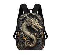 sinyumoney 17 Inch Dragon Lord Art Deco Backpacks Kids School Backpack School Bag 3D Printed School Bag for Boys Elementary And Middle School Students