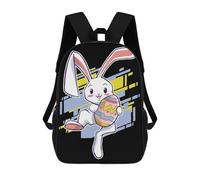 sinyumoney 17 Inch Easter Bunny Gift Casual Daypack Backpacks for Girls Boys High College Knapsack Travel Laptop Rucksack College Bookbag
