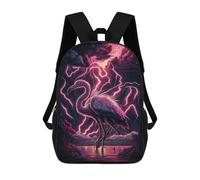 sinyumoney 17 Inch Electric Night Heron Backpacks Kids School Backpack School Bag 3D Printed School Bag for Boys Elementary And Middle School Students