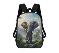 sinyumoney 17 Inch Elephant Mountains Backpacks Kids School Backpack School Bag 3D Printed School Bag for Boys Elementary And Middle School Students