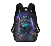 sinyumoney 17 Inch Enchanted Wolf Fantasy Artwork -1 School Backpack School Bags for Girls Boys Backpack with Pocket Fashion School Bag Kids Backpack
