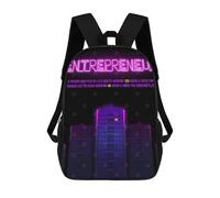 sinyumoney 17 Inch Entrepreneur Definition Backpack Kids School Backpack 3D Printed Fashion School Bag for Boys Elementary And Middle School Student