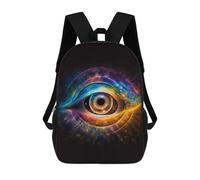 sinyumoney 17 Inch EYE of The SKY Backpack 3D Printed Children's School Backpack for Kids High Capacity Travel Rucksacks Book Bags Kids School Bag Back Pack