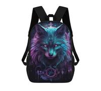 sinyumoney 17 Inch Fantasy Cat Clock School Backpack School Bags for Girls Boys Backpack with Pocket Fashion School Bag Kids Backpack