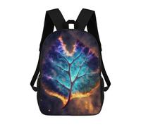 sinyumoney 17 Inch Flaming Leaf Art Print Backpack, Children's Backpack, Student School Bag Bookbag Rucksack, 3D Printed for Boys Girls