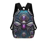 sinyumoney 17 Inch Galactic Beetle Chronicles School Backpack School Bags for Girls Boys Backpack with Pocket Fashion School Bag Kids Backpack