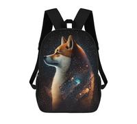 sinyumoney 17 Inch Galactic Canine Majesty -3 Backpack with Pocket 3D Printed Travel Rucksacks Book Bags Kids School Bag