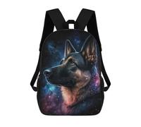 sinyumoney 17 Inch Galactic Dog Portrait -15 Backpack, Children's Backpack, Student School Bag Bookbag Rucksack, 3D Printed for Boys Girls