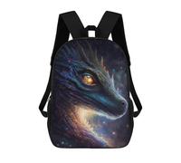 sinyumoney 17 Inch Galactic Dragon Art Print-33 Backpack, Children's Backpack, Student School Bag Bookbag Rucksack, 3D Printed for Boys Girls