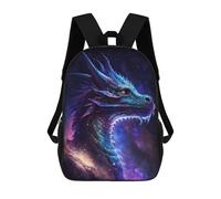 sinyumoney 17 Inch Galactic Dragon Artwork-6 Backpack with Pocket 3D Printed Travel Rucksacks Book Bags Kids School Bag