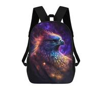 sinyumoney 17 Inch Galactic Eagle Art Print Backpacks Kids School Backpack School Bag 3D Printed School Bag for Boys Elementary And Middle School Students