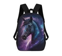 sinyumoney 17 Inch Galactic Horse Art Print-15 Backpack 3D Printed Children's School Backpack for Kids High Capacity Travel Rucksacks Book Bags Kids School Bag Back Pack