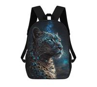 sinyumoney 17 Inch Galactic Leopard Majesty -3 Backpack, Children's Backpack, Student School Bag Bookbag Rucksack, 3D Printed for Boys Girls
