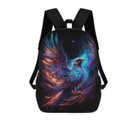 sinyumoney 17 Inch Galactic Phoenix Art Print -6 Casual Daypack Backpacks for Girls Boys High College Knapsack Travel Laptop Rucksack College Bookbag