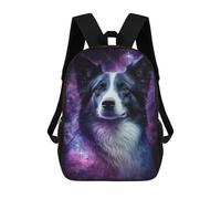 sinyumoney 17 Inch Galactic Pup Portrait -3 Backpacks Kids School Backpack School Bag 3D Printed for Boys Elementary And Middle School Students